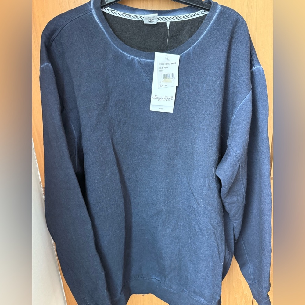 NWT Sovereign Code Navy Sweatshirt with White Fading - Men’s XL